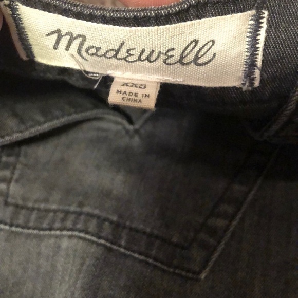 MADEWELL Lace up side Black Denim shirt - Picture 8 of 8
